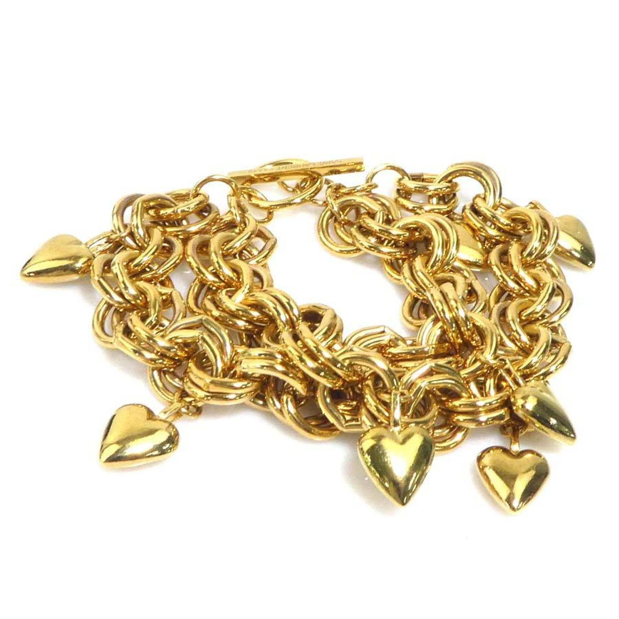 Saint Laurent Saint Laurent Bracelet, Metal, Gold, Women's, H32290a